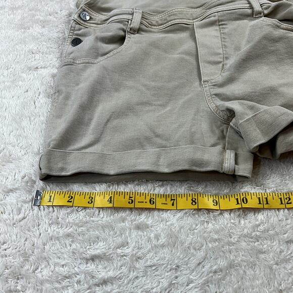 Calvin Klein khaki shortalls denim overall shorts, size small - Picture 7 of 13